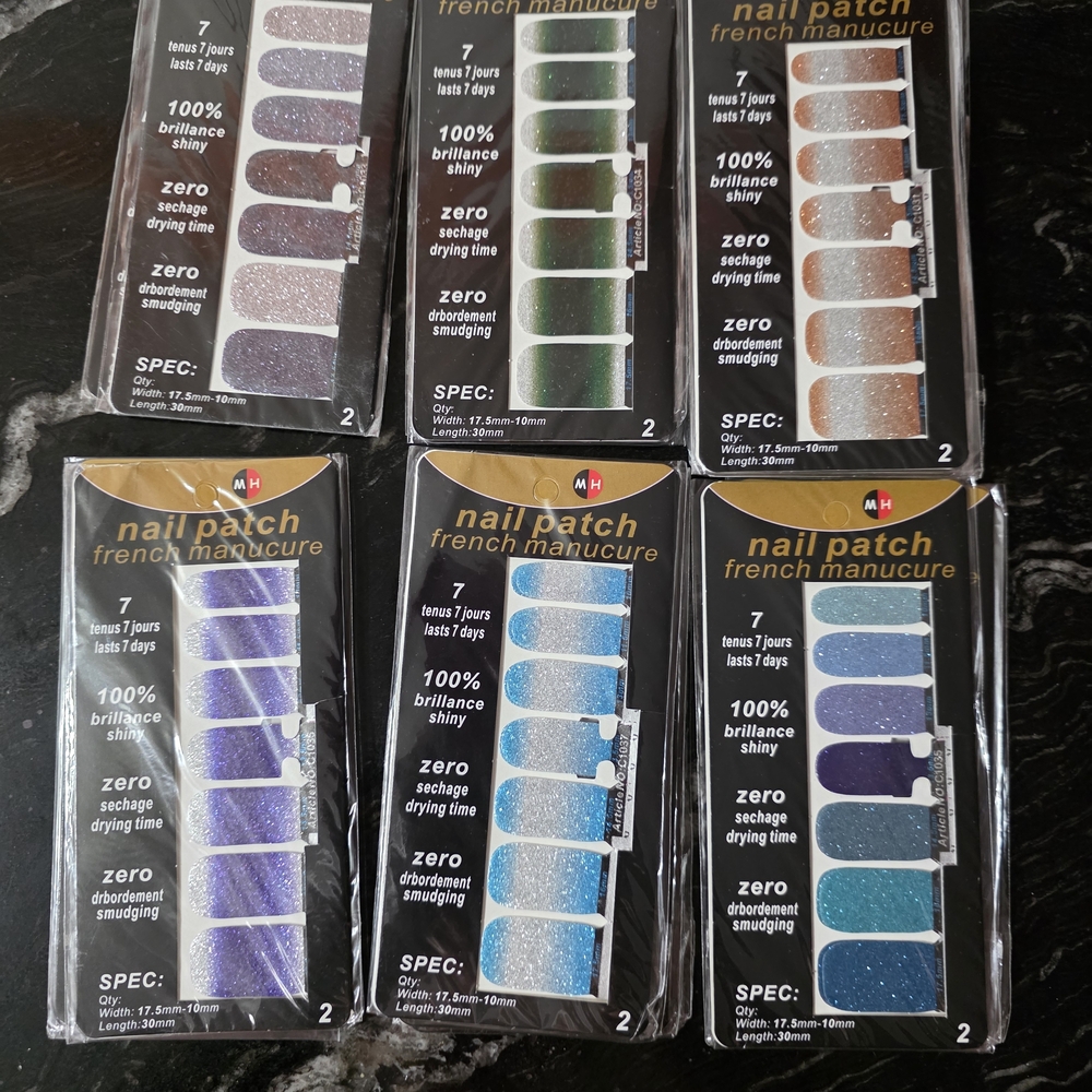 Vibrant Nail Patch French Manicure Set - Multi-Color